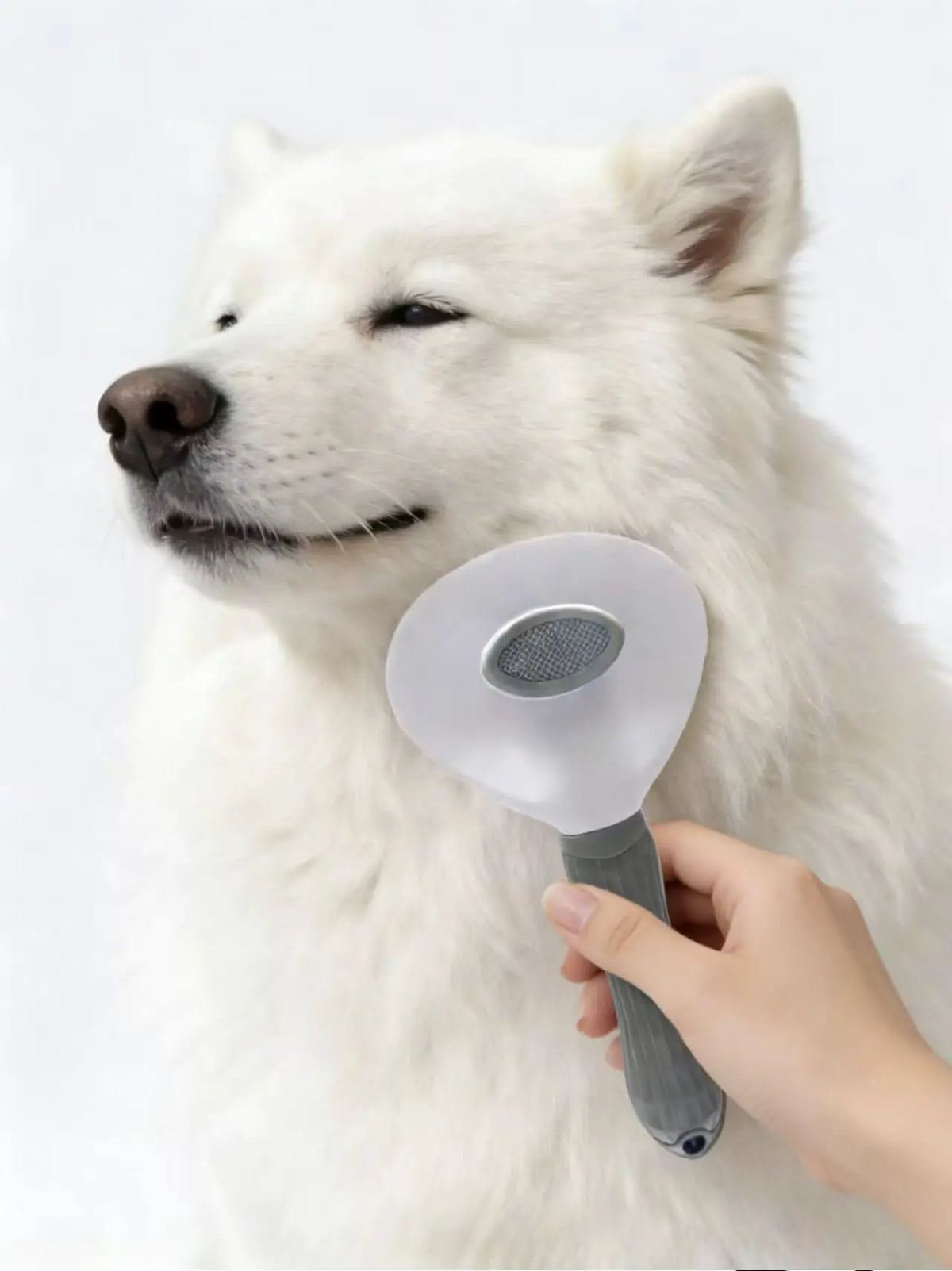 Pet Grooming Brush - Self Cleaning Dog/Cat Hair Remover Comb | Best Shedding Tool for Long Haired Pets & Daily Grooming